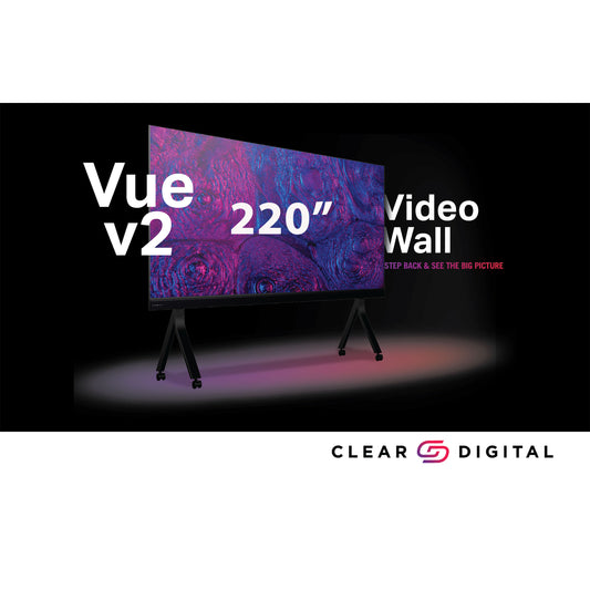 Clear Digital Vue II Video Wall 220 Inch with 2/30W speakers
