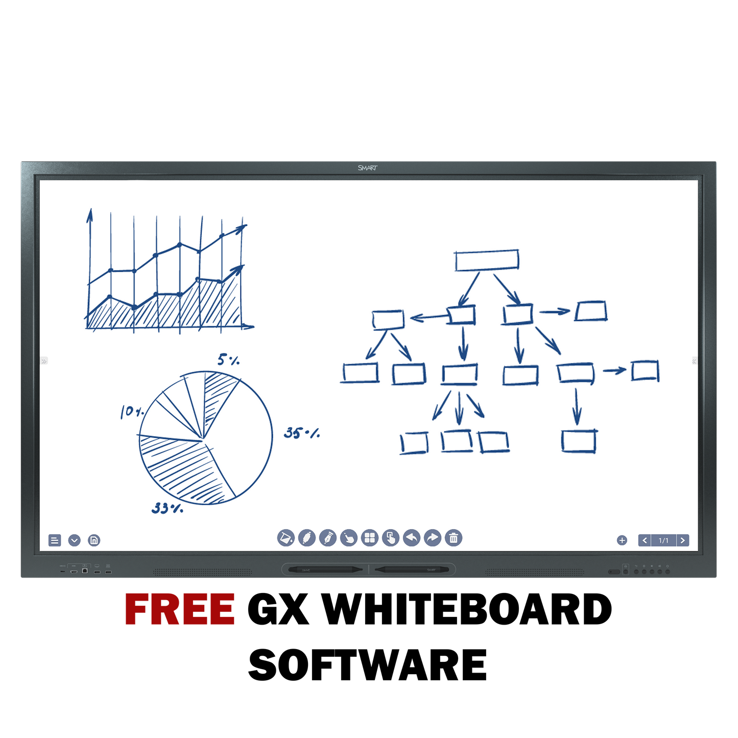 86" SMART Board GX Series Interactive Display with Android 13