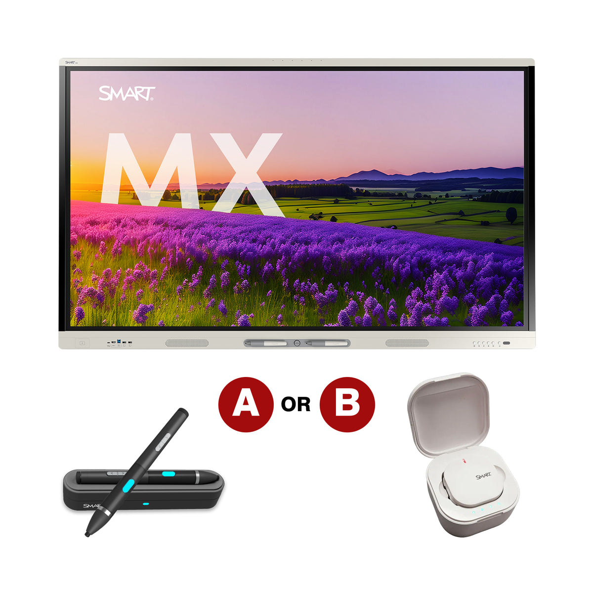 65" SMART Board MX-V5 Series Interactive Display MAEDS Bundle - MultiStylus / SoundLift