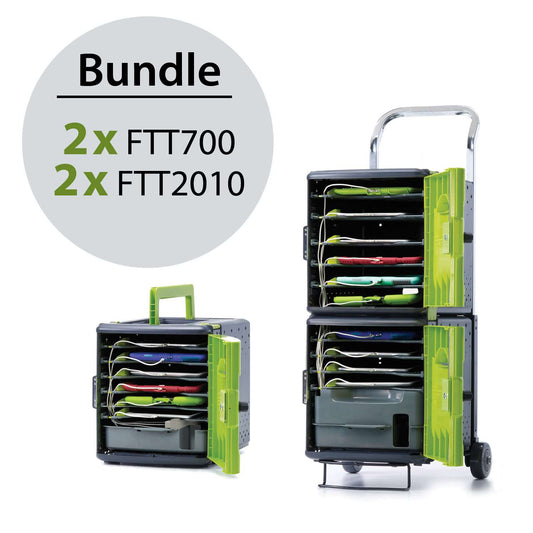 Copernicus Bundle 6: Includes two Tech Tub2 Trolleys and two tubs (holds 32 devices total)