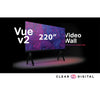Clear Digital Vue II Video Wall 220 Inch with 2/30W speakers