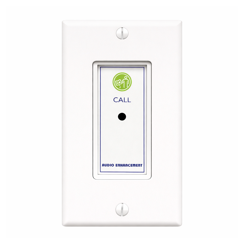 Audio Enhancement Wall Plate, Call Button, Ambient Mic with Decora Plate