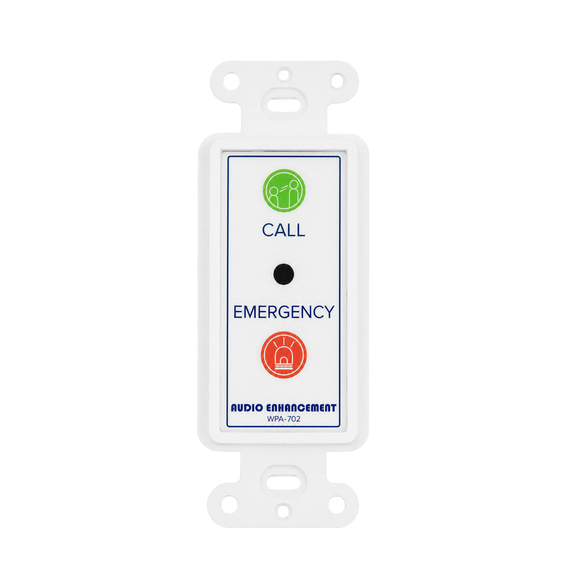Wall plate, Call Button, Emergency Button, Ambient Mic with Decora Plate