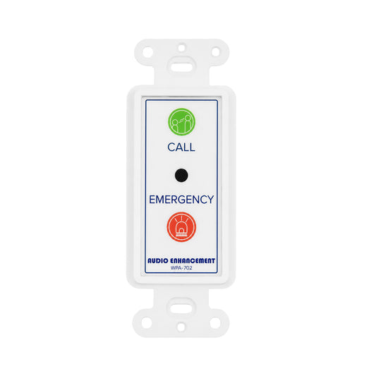 Wall plate, Call Button, Emergency Button, Ambient Mic with Decora Plate