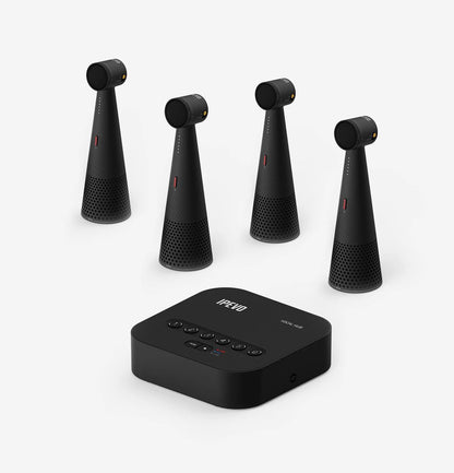 IPEVO ENSEMBLE 4 (Pack) IPEVO VOCAL Speakerphones + Wireless HUB