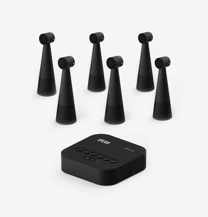 IPEVO ENSEMBLE 6 (Pack) IPEVO VOCAL Speakerphones + Wireless HUB