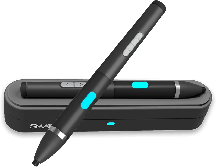 SMART MultiStylus in its wireless charging dock